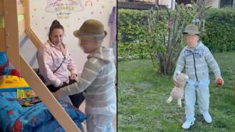 Nazar, 7 yıl sonra kavuştuğu annesi ve kız kardeşiyle yaşayacağı Almanya’daki evinde görüntülendi