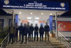 Hatay'da 9 kaçak göçmen yakalandı