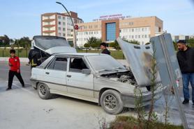 Otomobil seyir halindeyken yandı