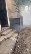 Kiler yangınında mahsur kalan kedi ve 3 yavrusu kurtarıldı