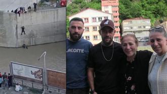 Dereye düşen Eslem’i kurtaranlar canlarını hiçe saymış