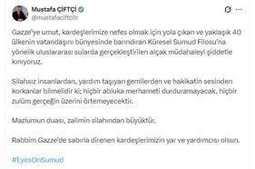 Bakan Çiftçi'den Küresel Sumud Filosu'na yönelik saldırıya tepki