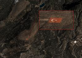 GÖKTÜRK-1 uydusu, Torosların zirvesine işlenen Türk bayrağını görüntüledi
