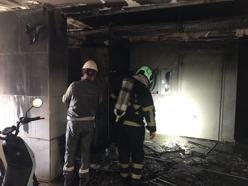 Apartmanda çıkan yangında 6 kişi dumandan etkilendi