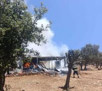 Bodrum'da konteynerde yangın