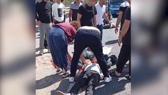 Kurbanlık koyun yüklü kamyonet devrildi: 1 ölü, 1 yaralı