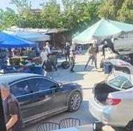 Foça'da pazarcıların kavgası; 7 gözaltı
