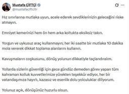 Bakan Çiftçi: Emniyet kemerinizi hem ön hem arka koltukta takın