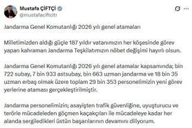 Jandarma Genel Komutanlığı'nda 29 bin 353 personel, yeni görev yerlerine atandı