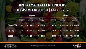 Antalya halleri domates, meyve ve sebze değişimleri