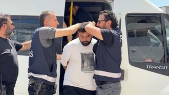 Söke'deki çifte cinayetin şüphelisinin yakalandığı anlar dronla görüntülendi