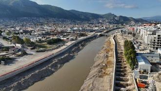 Asi Nehri Taşkın Koruma Tesisi inşaatında çalışmalar devam ediyor