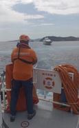 Bodrum'da sürüklenen tekne kurtarıldı
