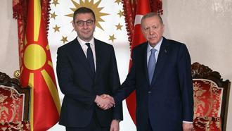 Cumhurbaşkanı Erdoğan, Kuzey Makedonya Başbakanı Hristijan Mickoski'yi kabul etti