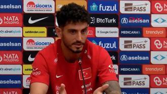 A Milli Futbol Takımı'nda Uğurcan Çakır ve Samet Akaydın basın mensuplarına açıklamalarda bulunuyor