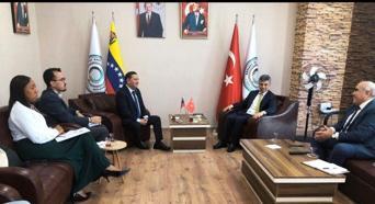 Venezuela’nın Ankara Büyükelçisi Gutierrez, SANKON’u ziyaret etti