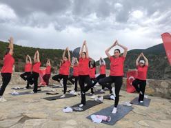 Cehennem Deresi Kanyonu'nda yoga yaptılar