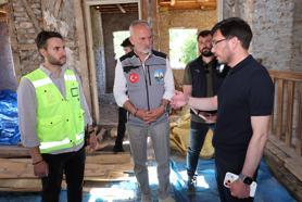 Tokat'ta tarihi belediye binasına özel sistemle güçlendirme