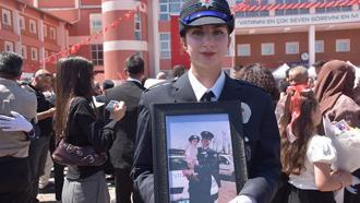 Deprem şehidi babasının izinden giden Şehriban, polis oldu