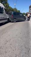 Kartal'da motokuryeyle kavga ederken aracını geri viteste unutan sürücü kaza yaptı