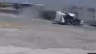 Şanlıurfa’da TIR’ın kamyona çarptığı ölümlü kaza kamerada