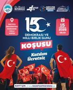 Kayseri’de 15 Temmuz Demokrasi ve Milli Birlik Günü koşusu düzenlenecek