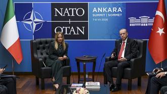 Cumhurbaşkanı Erdoğan, İtalya Başbakanı Meloni ile görüştü