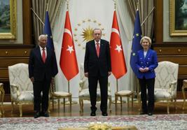 Cumhurbaşkanı Erdoğan, AB Konseyi Başkanı Costa ve AB Komisyonu Başkanı von der Leyen'i kabul etti