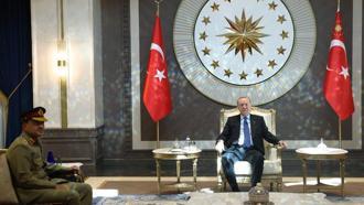 Cumhurbaşkanı Erdoğan, Pakistan Savunma Kuvvetleri Komutanı Munir'i kabul etti