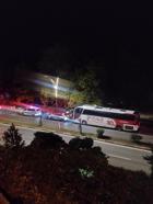 Polis aracına çarpan yolcu otobüsünün şoförü alkollü çıktı