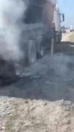 TIR'da çıkan yangını vatandaşlar söndürdü