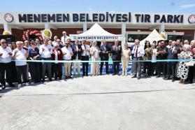 Menemen Belediyesi'nin 100 araç kapasiteli TIR Parkı törenle hizmete açıldı