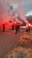 Samsunspor'a Hollanda’da meşaleli karşılama
