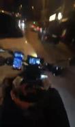 Kartal’da motosikletle otomobillin kafa kafaya çarpıştığı kaza kask kamerasında