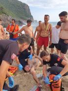 Alanya’da boğulma tehlikesi geçiren tatilciyi cankurtaran kurtardı
