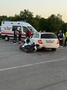 Otomobille çarpışan motosikletin sürücüsü öldü