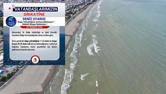 Samsun'da 'denize girmeyin' uyarısı