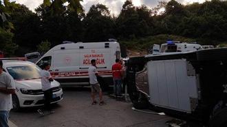 Beykoz’da iki otomobilin çarpıştığı kazada 7 kişi yaralandı