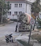 Yola beton döken mikserin sahibine para cezası