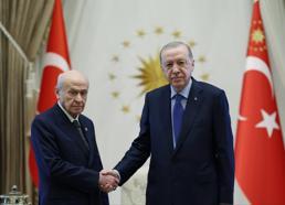 Cumhurbaşkanı Erdoğan, Bahçeli'yi kabul etti