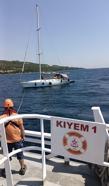 Çanakkale'de sürüklenen tekne kurtarıldı