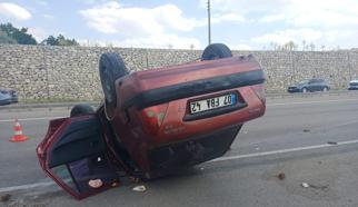 Nevşehir’de otomobil takla attı: 2 yaralı