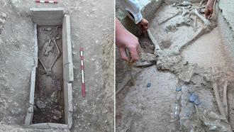 Aspendos'ta 2 bin 400 yıllık güreşçi mezarı keşfedildi