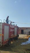 40 ton saman balyası yandı