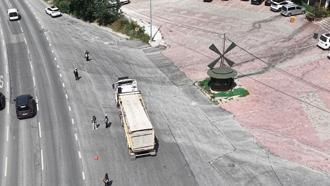 Arnavutköy'de ağır tonaj denetimi; 70 araç ve sürücüsüne 701 bin lira ceza