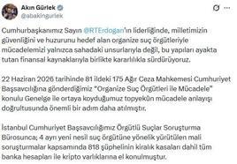 Bakan Gürlek: 818 şüphelinin banka hesapları ile kripto varlıklarına el konuldu
