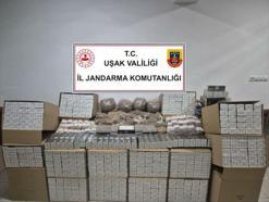 Uşak'ta jandarmadan uyuşturucu ve kaçak tütün operasyonu