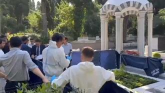 Eski Bakan Arif Ahmet Denizolgun’un mezarından çıkarılan örnekler yeniden kabrine konuldu