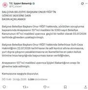 Balçova Belediye Başkanı Onur Yiğit, görevine iade edildi