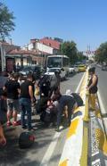 Minibüsle çarpışan motosiklet sürücüsü yaralandı